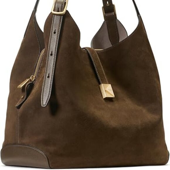 Kate Spade New York Deco Large Shoulder Bag • Pebbled Leather • Timeless Taupe - Picture 4 of 4